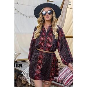 Zara Paisley Floral Print Mini Dress